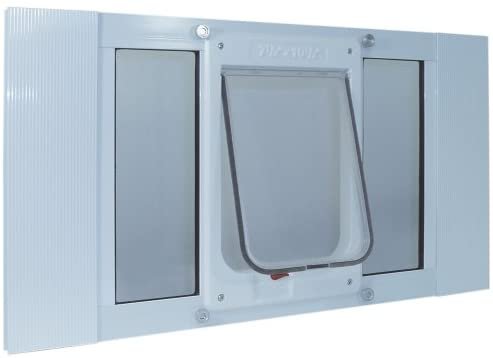 Ideal Pet Products Aluminum Sash Window Pet Door, Adjustable to Fit Window Widths from 27" to 32"